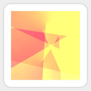 red yellow texture design Sticker